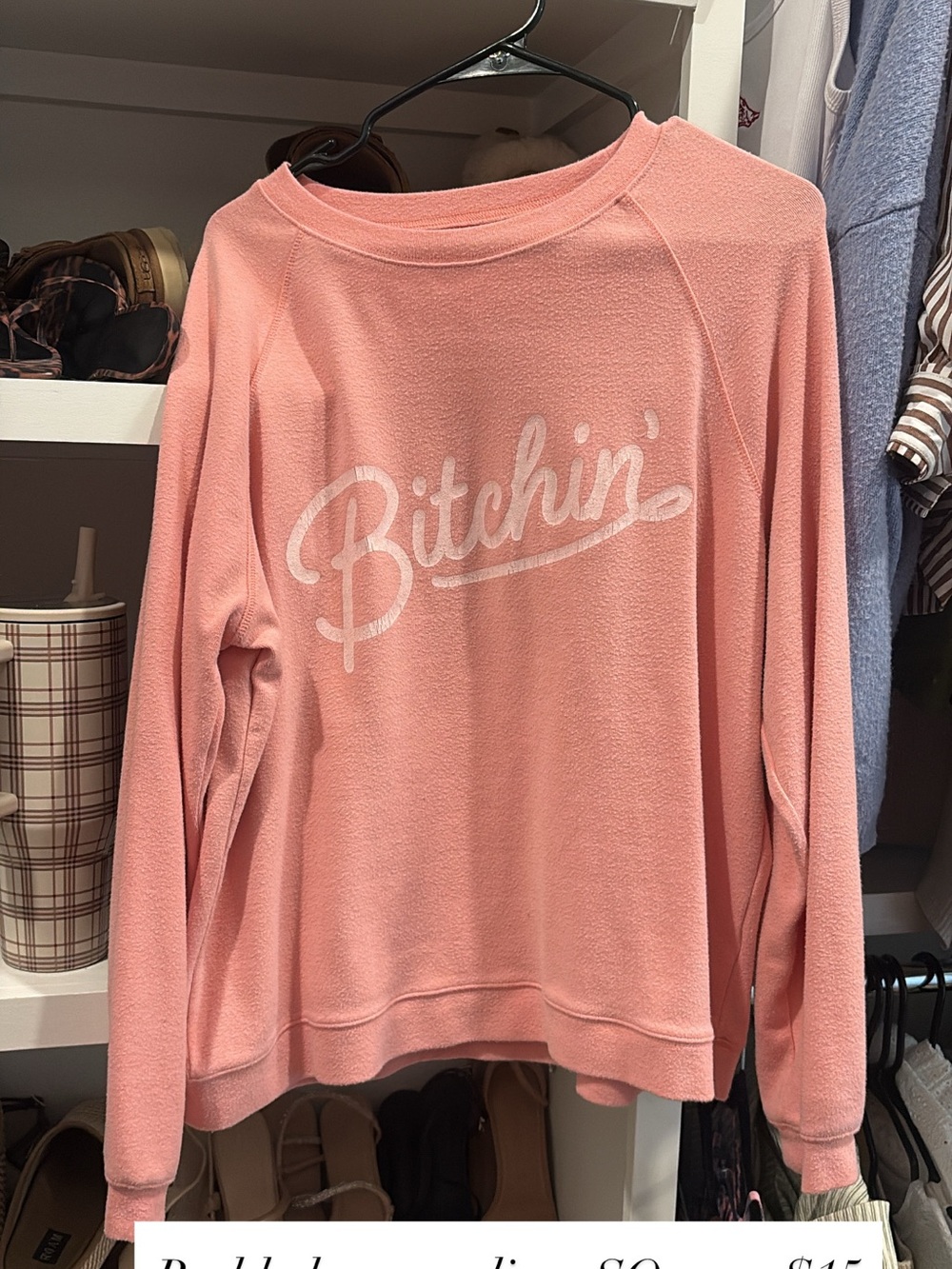 Wildfox Pink 'Bitchin'' Crewneck Sweatshirt